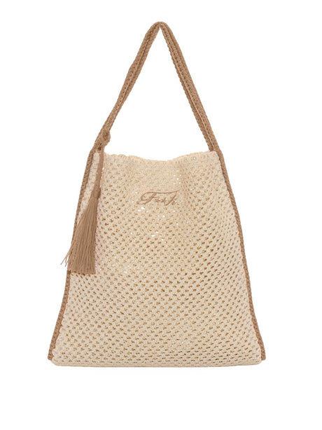 Borsa Mare F**K Tote bag Donna - Beige