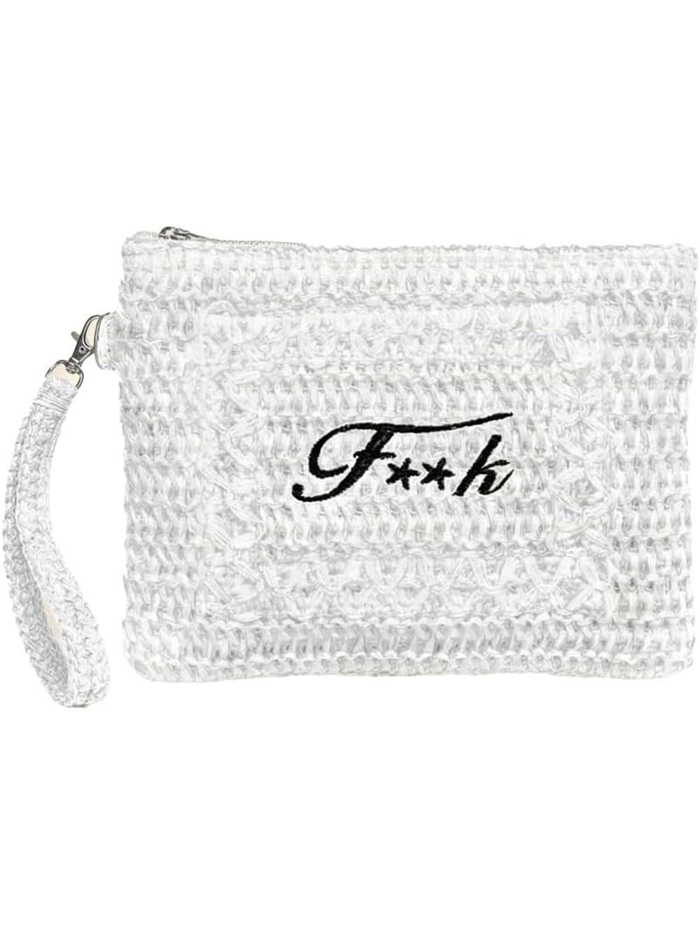 Borsa Pochette F**K Mini Donna - Bianco