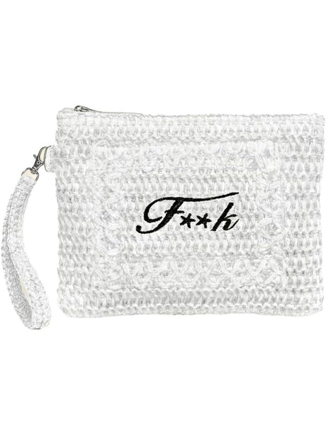 Borsa Pochette F**K Mini Donna - Bianco