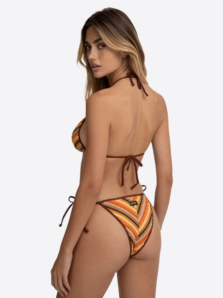 Costume F**K Tringolo alto - Slip regolabile Donna - Marrone