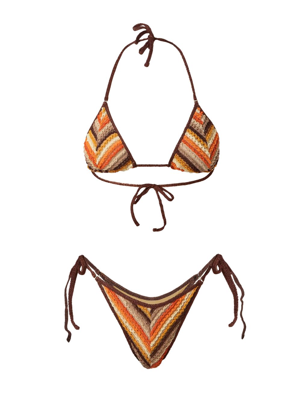 Costume F**K Tringolo alto - Slip regolabile Donna - Marrone