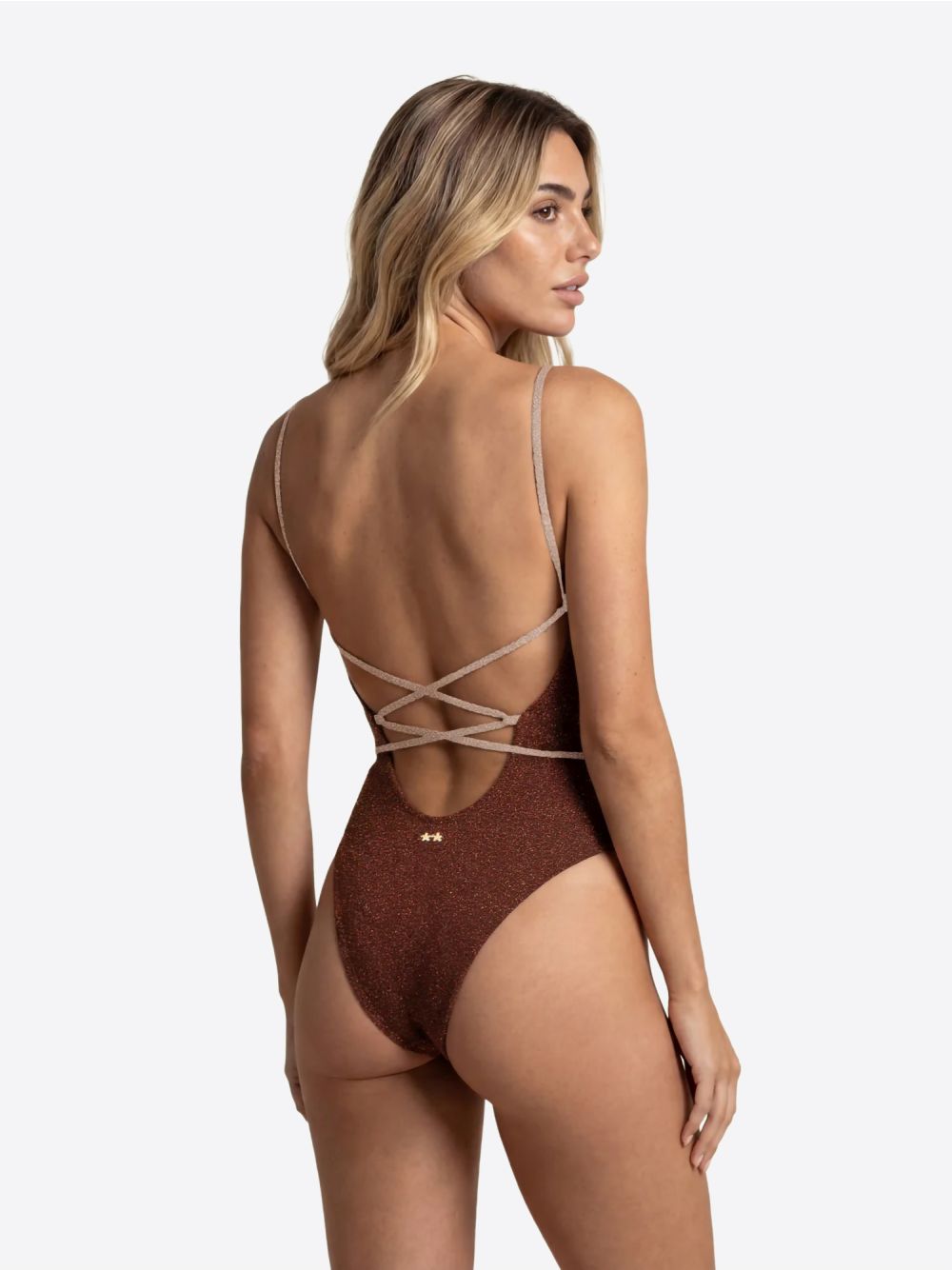 Costume F**K Monokini Donna - Marrone