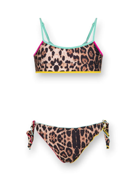 Costume F**K Top fisso - Slip regolabile Bambina - Multicolore