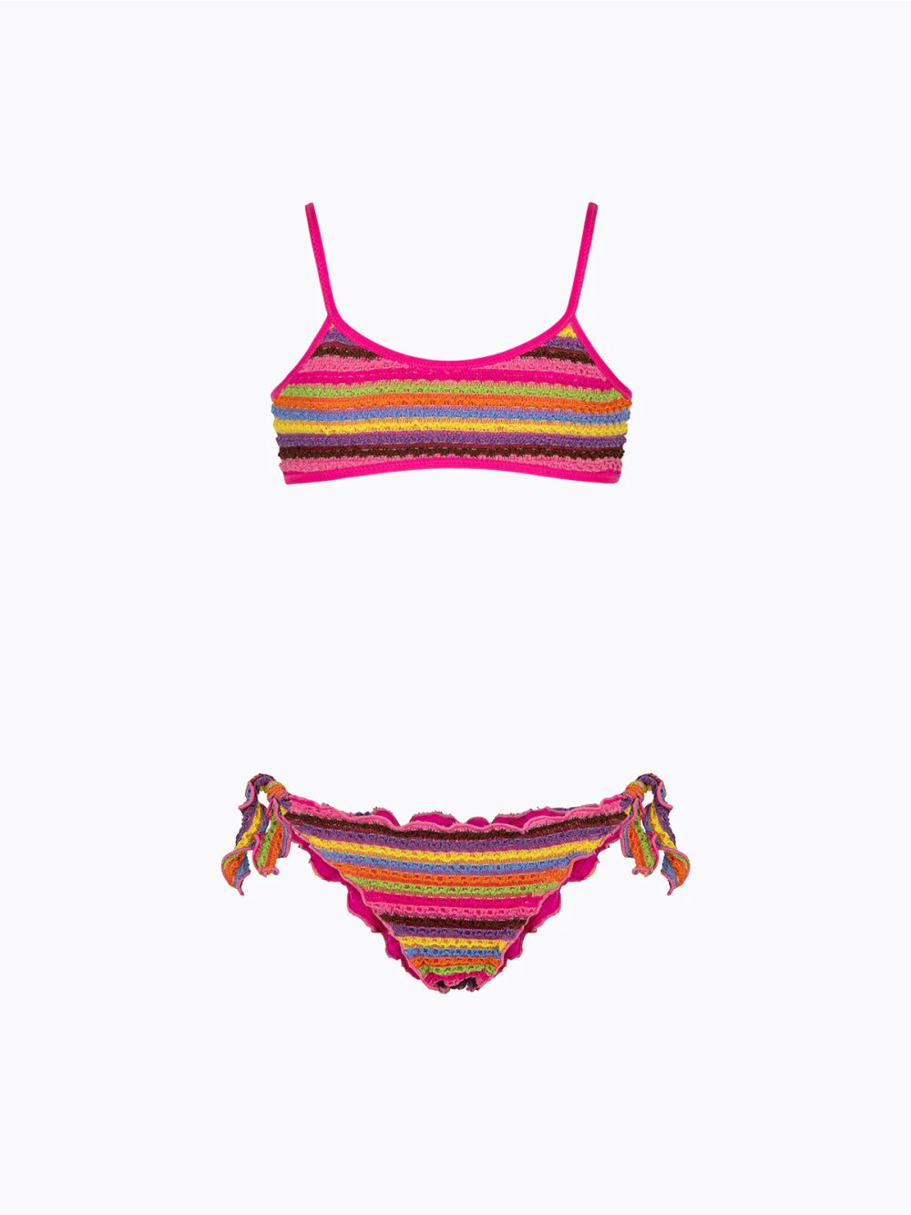 Costume F**K Top fisso - Slip regolabile Bambina - Multicolore