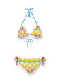 Costume F**K Triangolo - Slip regolabile Bambina - Multicolore