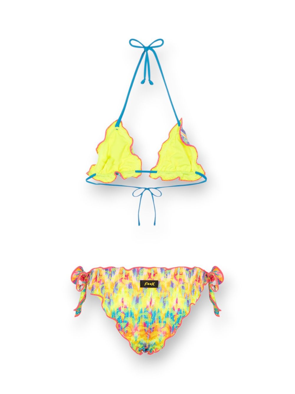 Costume F**K Triangolo - Slip regolabile Bambina - Multicolore