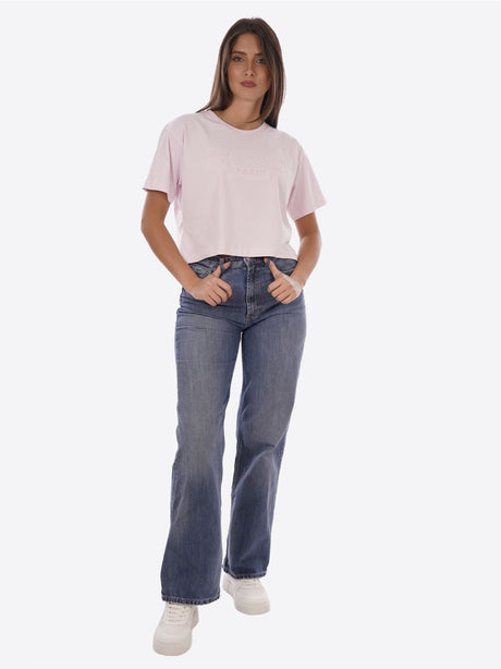 T-shirt Gaelle CROP PARICOLLO Donna - Rosa