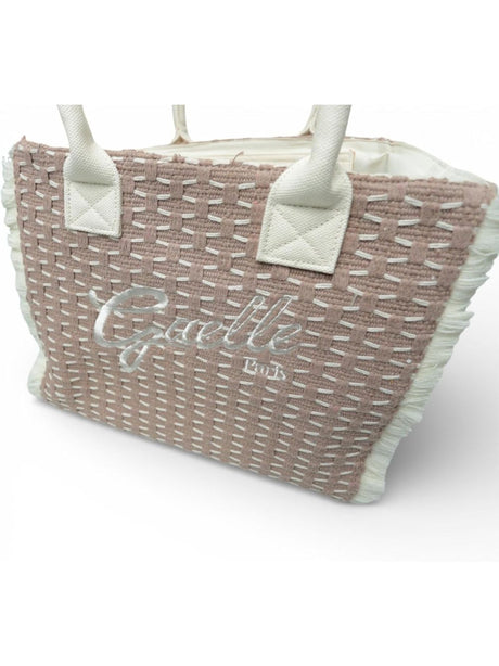 Borsa Gaelle MAXI SHOPPER RICAMO FIRMA Donna - Beige