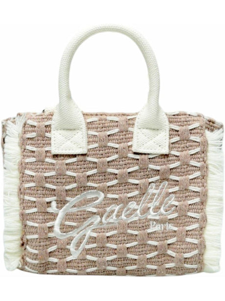Borsa Gaelle MINI SHOPPER RICAMO FIRMA Donna - Beige