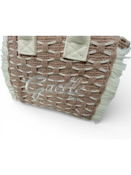 Borsa Gaelle MINI SHOPPER RICAMO FIRMA Donna - Beige