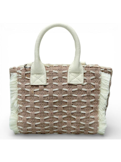 Borsa Gaelle MINI SHOPPER RICAMO FIRMA Donna - Beige