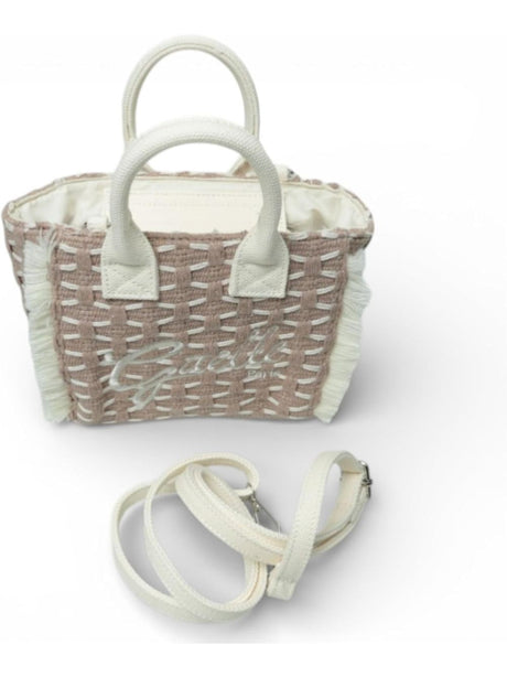 Borsa Gaelle MINI SHOPPER RICAMO FIRMA Donna - Beige