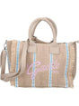Borsa Gaelle REGULAR SHOPPER RICAMO FIRMA ROSA Donna - Beige