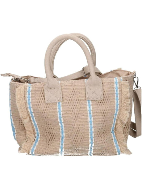 Borsa Gaelle REGULAR SHOPPER RICAMO FIRMA ROSA Donna - Beige