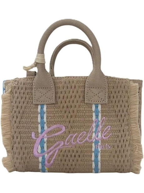Borsa Gaelle MINI SHOPPER RICAMO FIRMA ROSA Donna - Beige