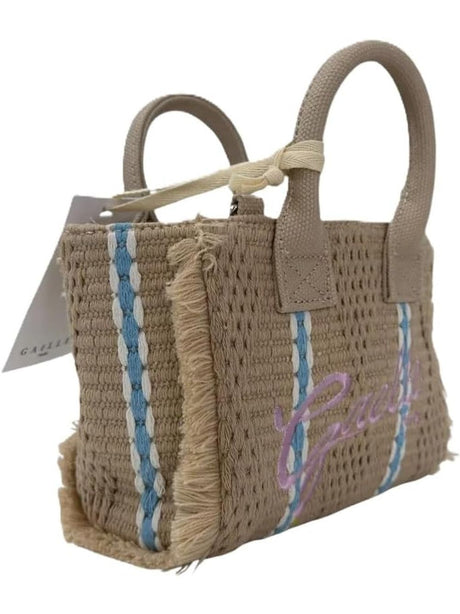 Borsa Gaelle MINI SHOPPER RICAMO FIRMA ROSA Donna - Beige