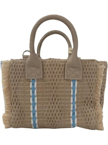 Borsa Gaelle MINI SHOPPER RICAMO FIRMA ROSA Donna - Beige