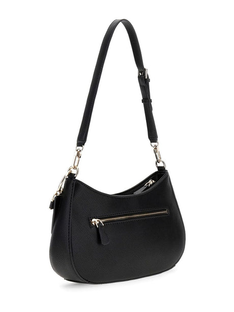 Borsa Guess a spalla Noelle saffiano Donna - Nero