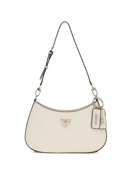 Borsa Guess a spalla Noelle saffiano Donna - Avorio