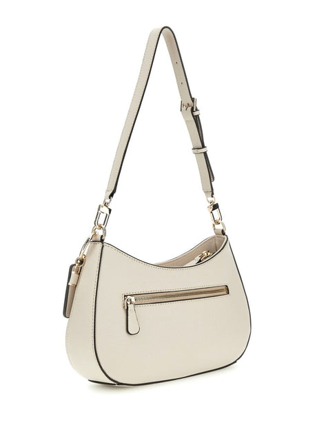 Borsa Guess a spalla Noelle saffiano Donna - Avorio