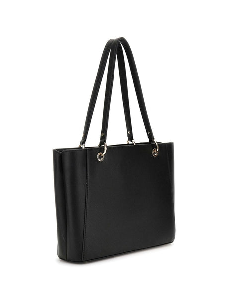 Borsa Guess Shopper Noelle saffiano Donna - Nero