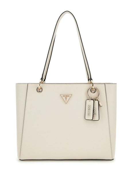 Borsa Guess Shopper Noelle saffiano Donna - Avorio