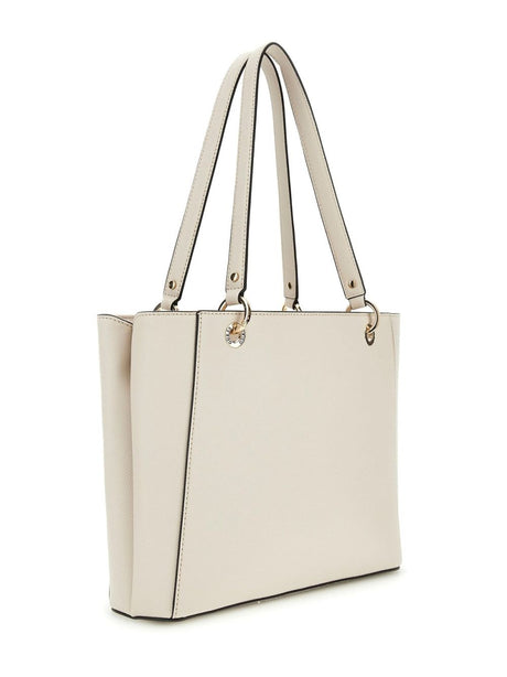 Borsa Guess Shopper Noelle saffiano Donna - Avorio
