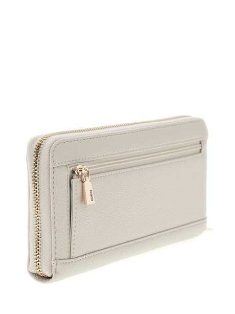 Portafoglio Guess Maxi Laurel triangolo logo Donna - Avorio