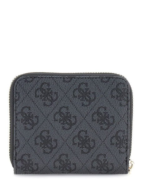 Portafoglio Guess Mini Laurel 4G logo Donna - Nero