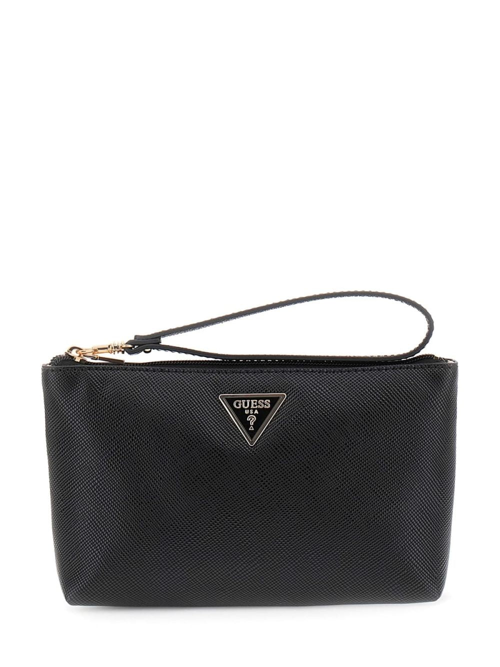 Borsa Pochette Guess Laurel saffiano Donna - Nero