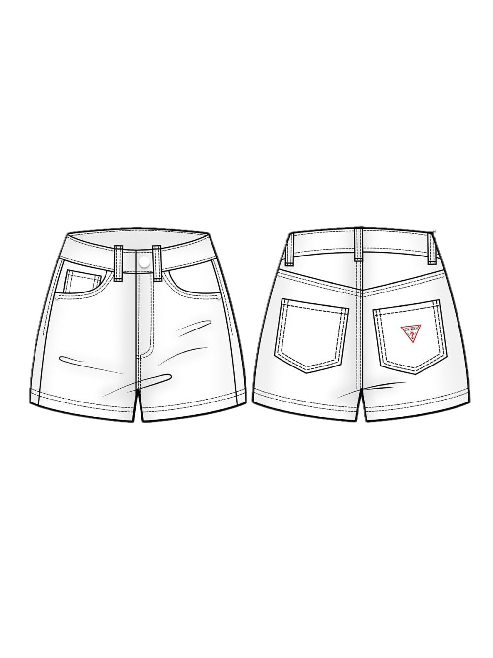 Shorts Guess GMD STRETCH BULL Bambina - Bianco