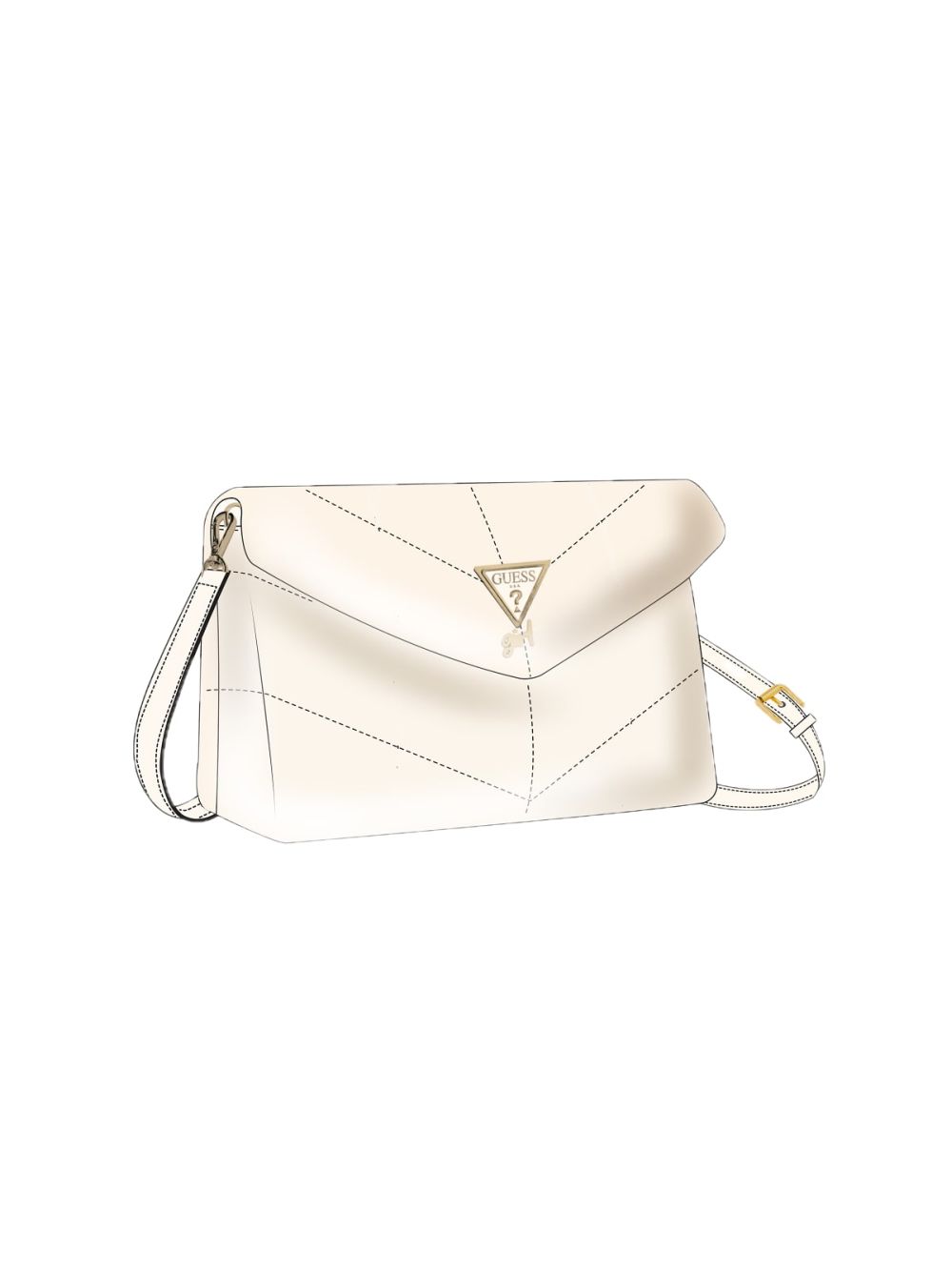 Borsa Guess MINI PUFFY CROSSBODY a tracolla trapuntata Bambina - Avorio