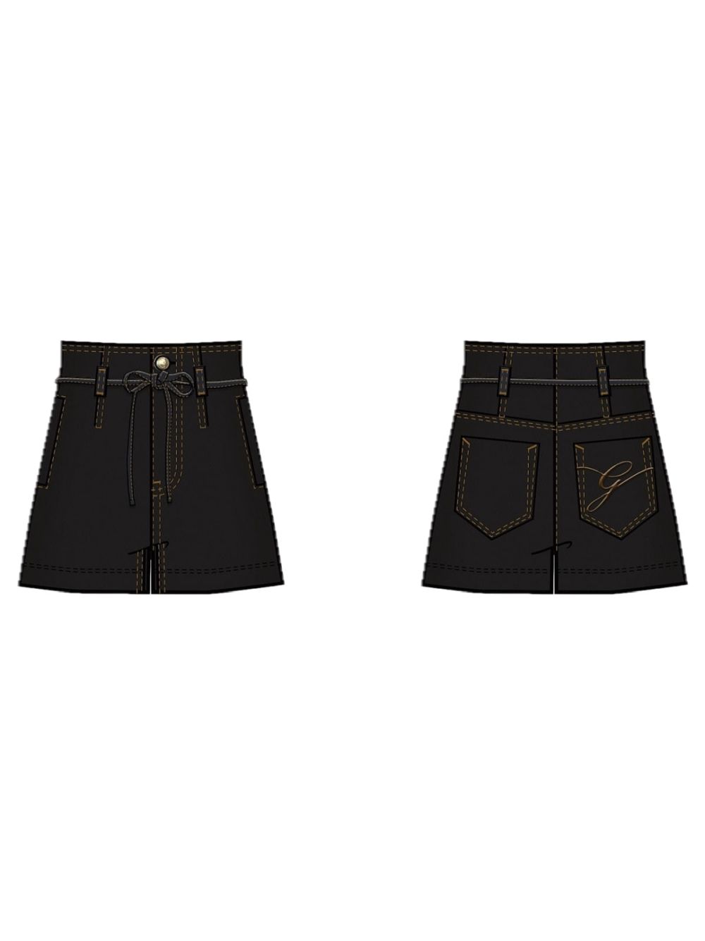 Shorts Guess GMD RIGID BULL Bambina - Nero