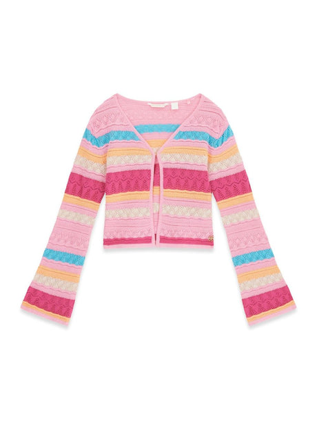 Cardigan Guess all'uncinetto Bambina - Multicolore