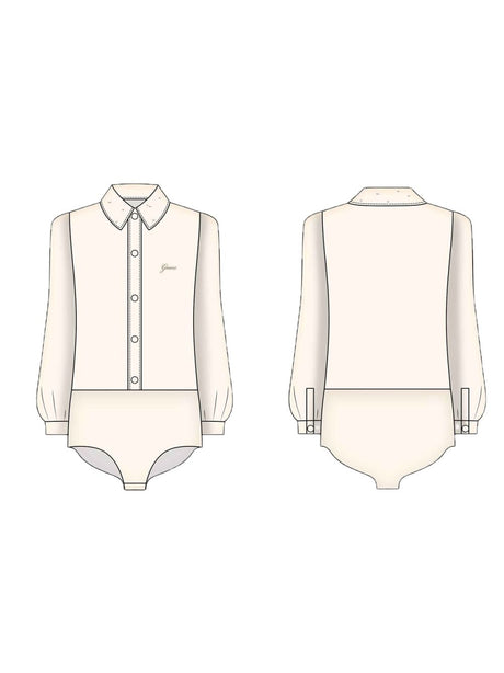 Camicia Guess CHIFFON LS CEREMONY Bambina - Avorio