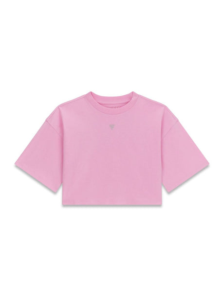 T-shirt Guess OVERSIZE CROP Bambina - Rosa