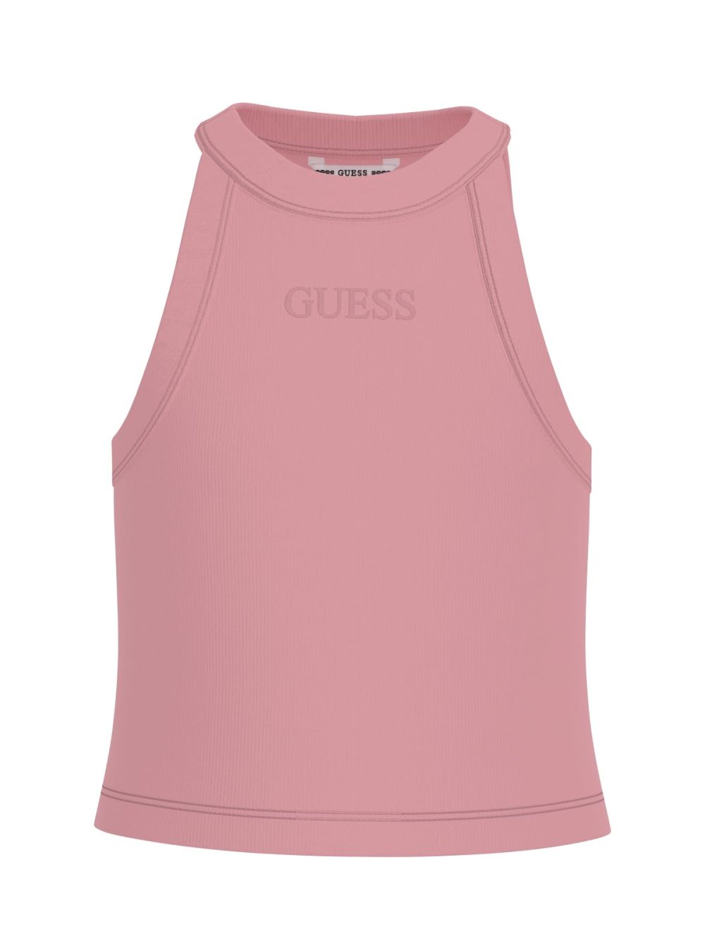 T-shirt Guess GMT DYE RIB CROP SL TOP Bambina - Rosa
