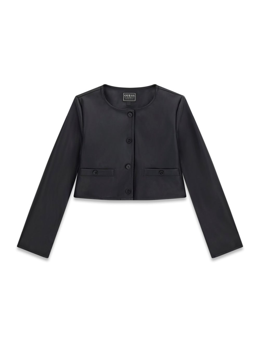 Giubbotto Guess PU CEREMONY similpelle cropped Bambina - Nero