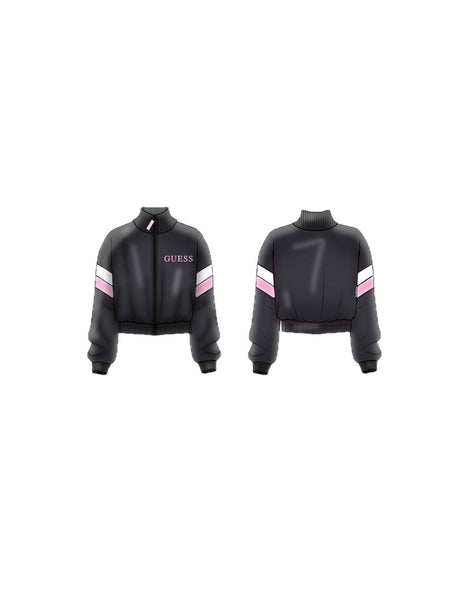 Felpa Guess LS ACTIVE W/ZIP Bambina - Nero