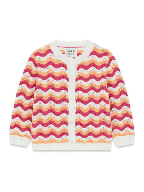 Cardigan Guess all'uncinetto Bambina - Multicolore