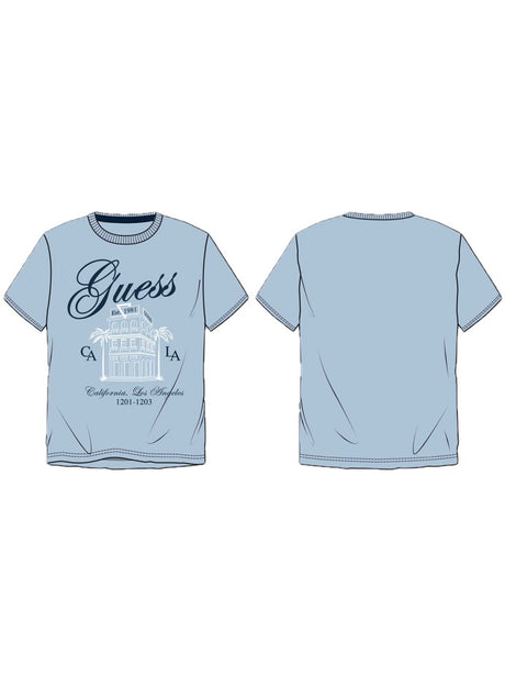 T-shirt Guess con logo stampato Bambino - Celeste