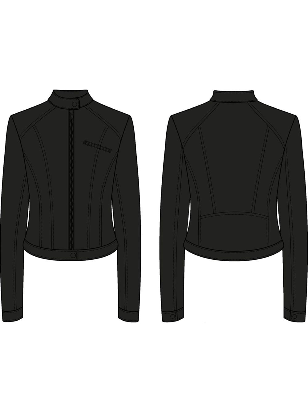 Giubbotto Guess NEW FIAMMETTA biker in finta pelle Donna - Nero