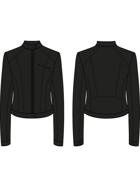 Giubbotto Guess NEW FIAMMETTA biker in finta pelle Donna - Nero