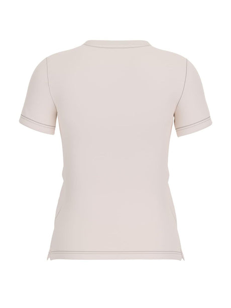 T-shirt Guess vestibilità slim con logo Donna - Avorio