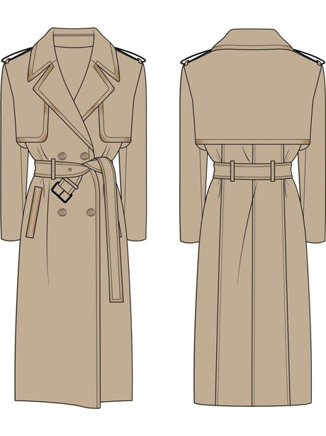 Giubbotto Guess JENNY PU DETAILS TRENCH Donna - Beige