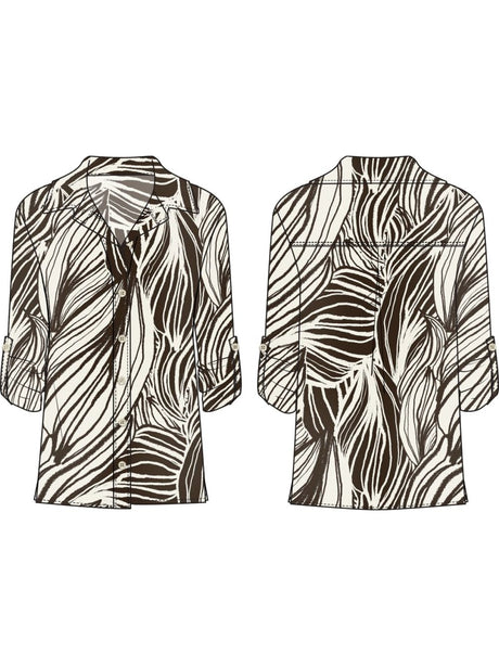 Camicia Guess LS BASTIENNE stampata Donna - Marrone