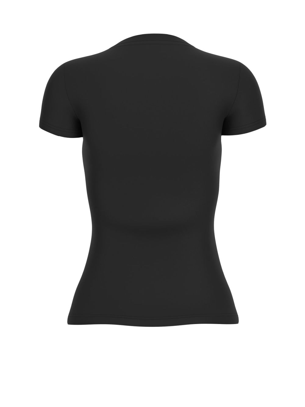 T-shirt Guess SS CN FLOWERS TRIANGLE Donna - Nero