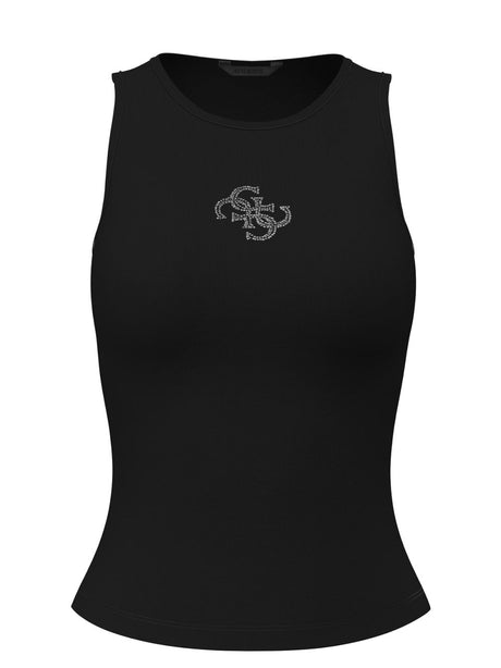 Canottiera Guess SL ROUND NK GUENDALINA TOP Donna - Nero