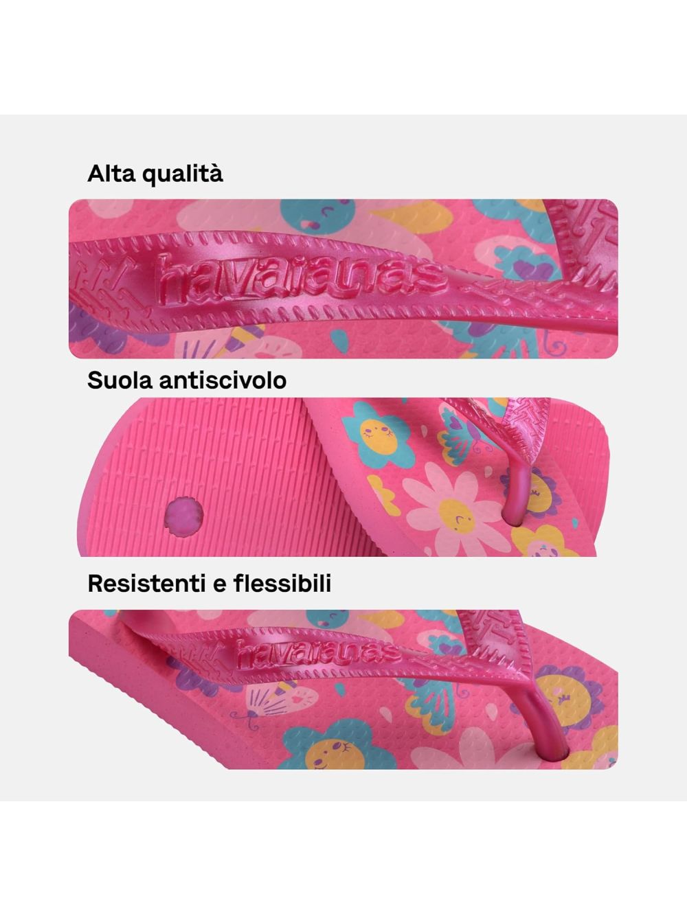 Infradito Havaianas KIDS FLORES Unisex Bambino - Rosa