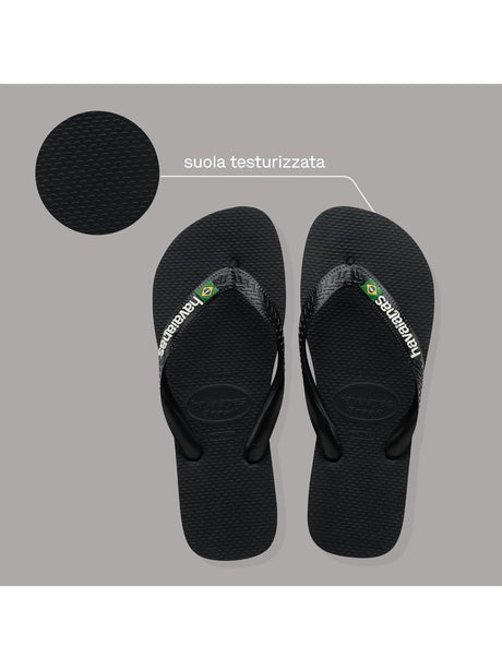 Infradito Havaianas BRASIL LOGO Uomo - Nero